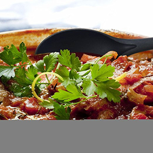 Kitchen Spoon Set with Silicone Spoon Rest