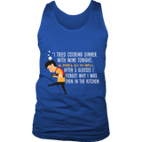 Mens Tank Top - Cooking with Wine
