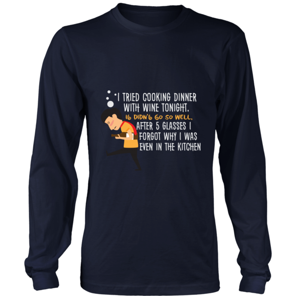 Long Sleeve Tee - Cooking with Wine