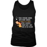 Mens Tank Top - Cooking with Wine