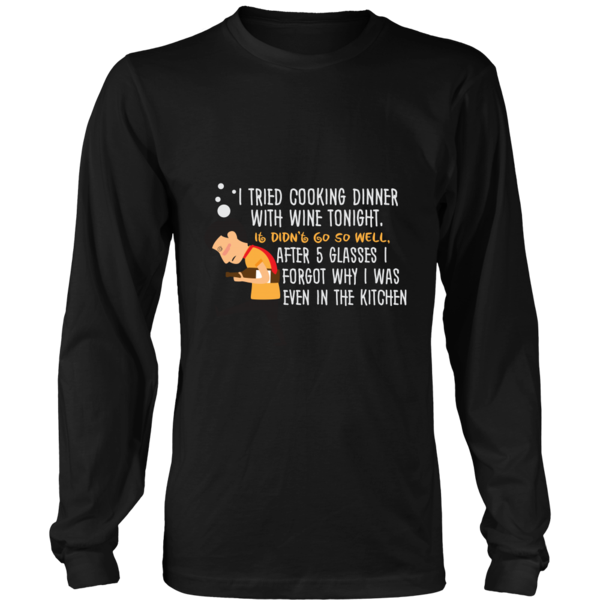 Long Sleeve Tee - Cooking with Wine